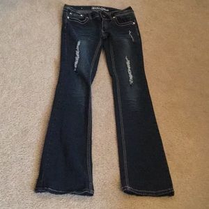 womens skinny navy trousers